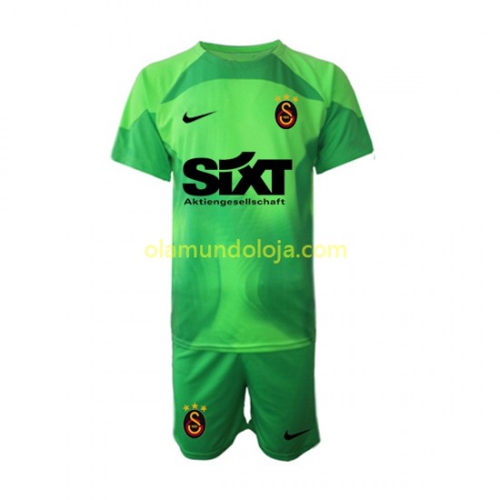 Camisola Galatasaray Guarda-redes Criança Equipamento Primeiro 2022-2023 Manga Curta